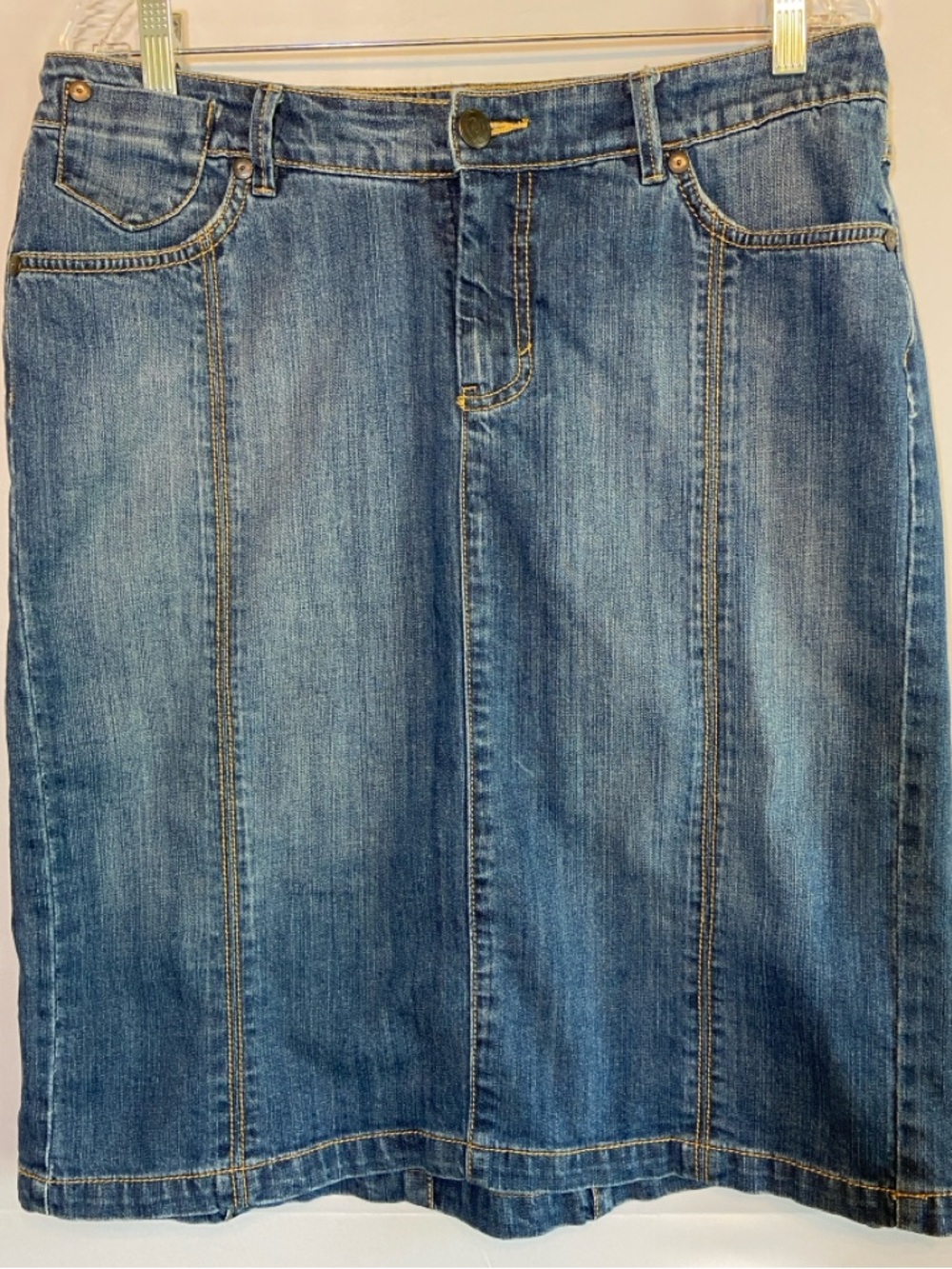 Nine West Denim Skirt with Flare-Hem Detail